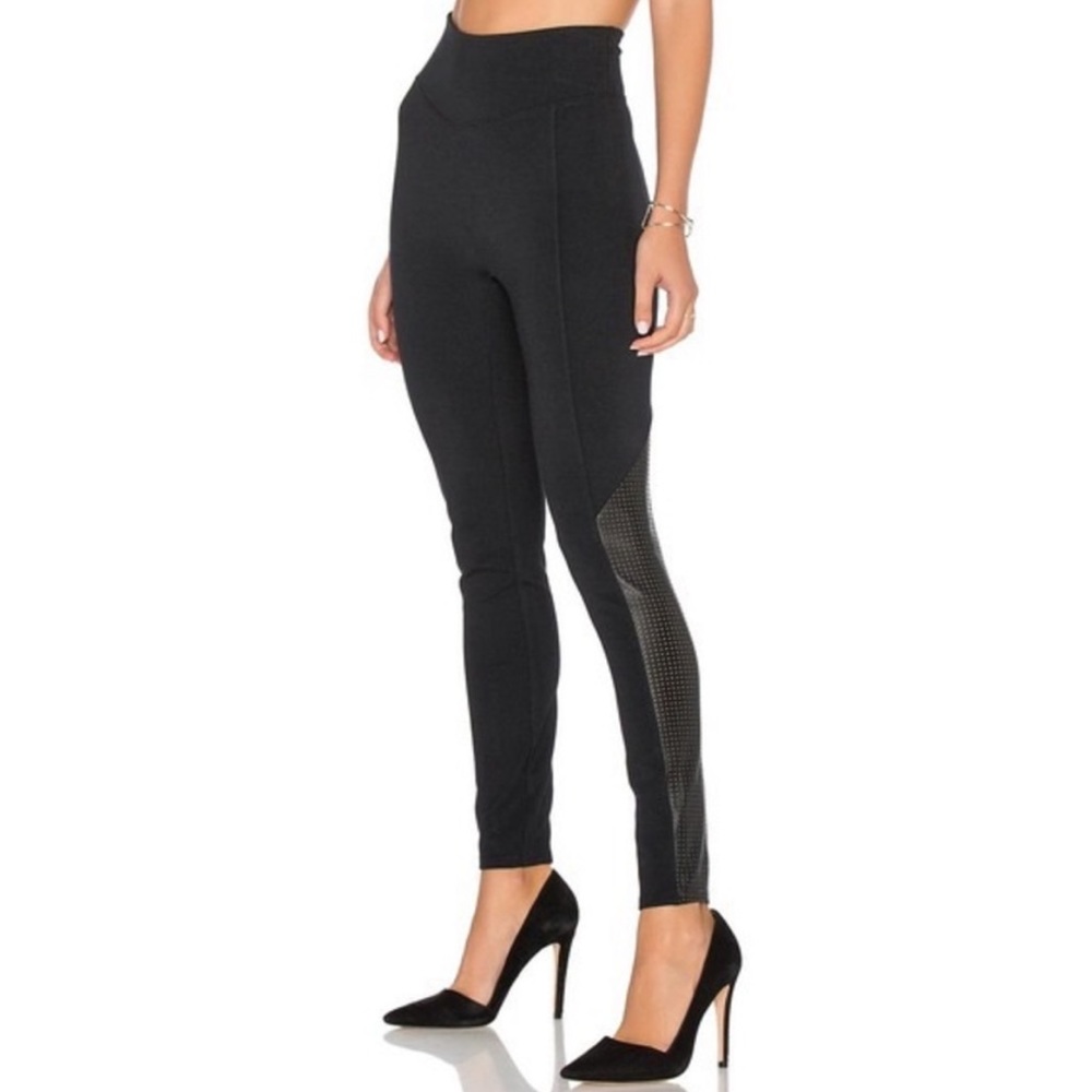 Spanx Perforated Panel Legging Very Black Size XL